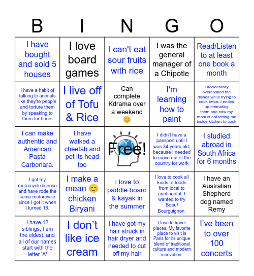 Happy Hour Team BINGO Card