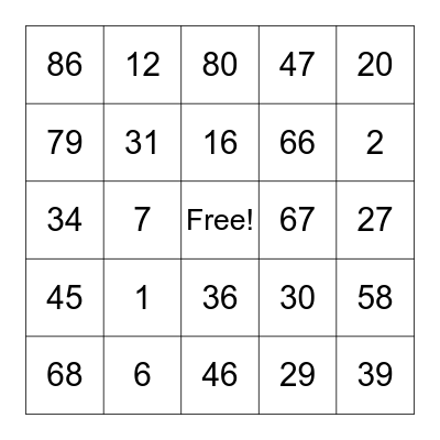 CALL TAKING Bingo Card