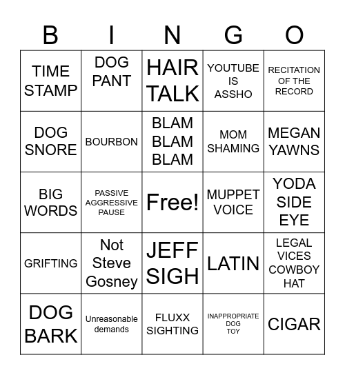 Gosney v. Griffith Bingo Card