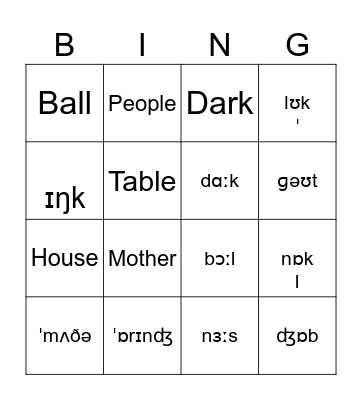 Bingo Card