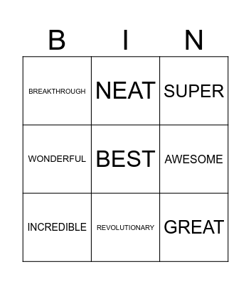 Design Bingo Card
