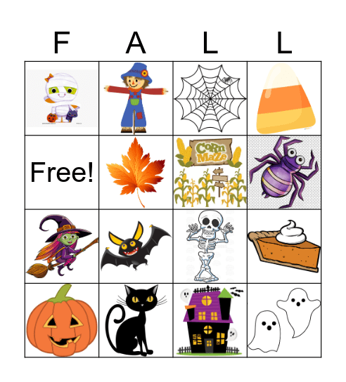 Fall Bingo Card