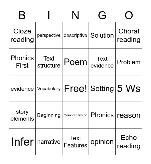 Grandparents Brunch Bingo Card