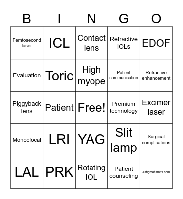 CME BINGO Card