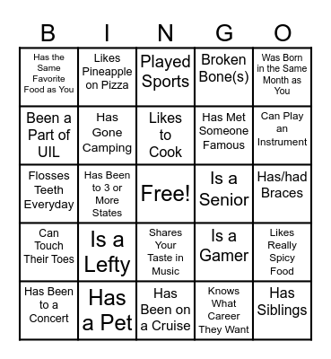 Bingo Card