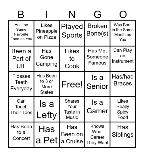 Bingo Card