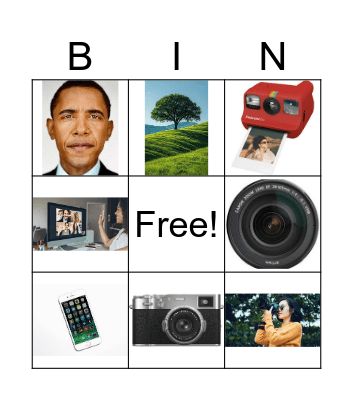 Photography Bingo Card