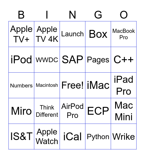 ECP Bingo Card