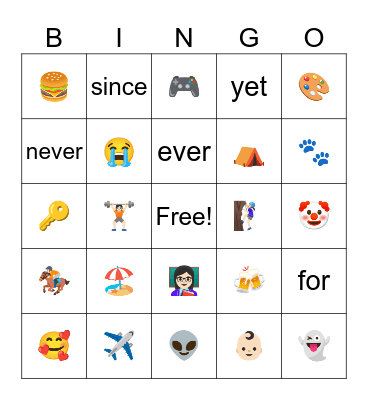 Emoji bingo Card