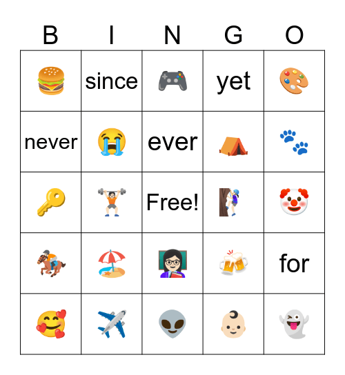 Emoji bingo Card