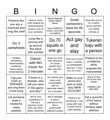 Vereen's cRaZzY Bingo Card