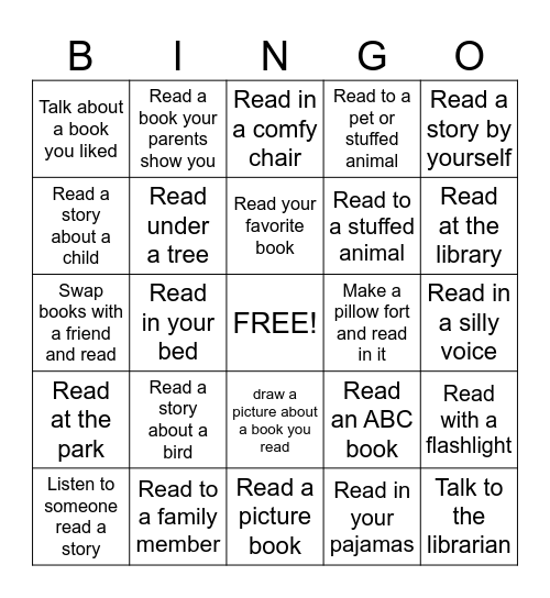 Literacy Lingo Bingo Card