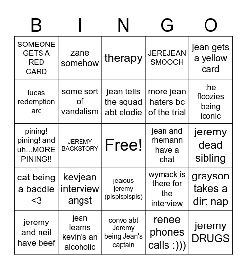 TSC2 BINGO Card