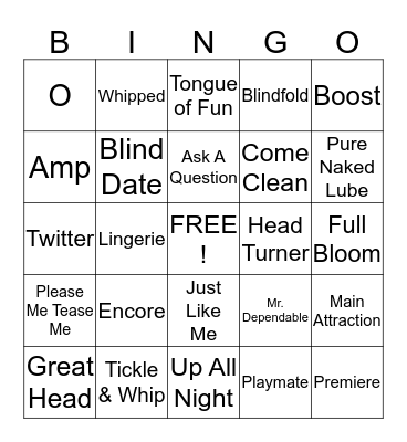 Pure Romance Wild Bingo Card