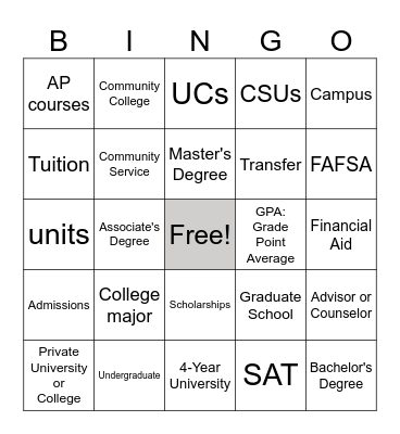 EAOP GUEST SPEAKER BINGO Card