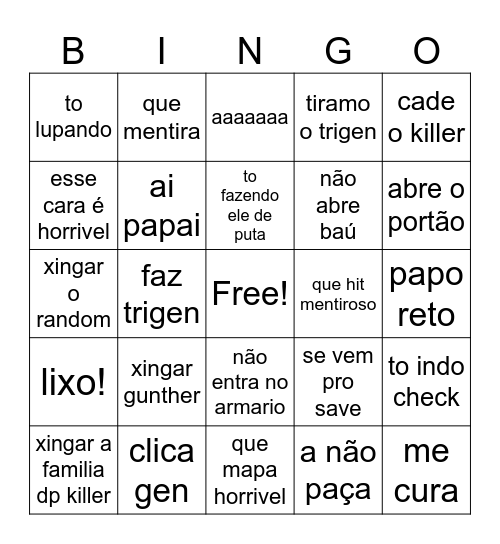 pinto peruano mole Bingo Card