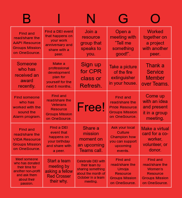 Superhero Bingo Card