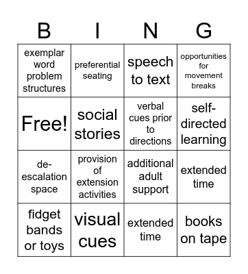 SDI BINGO Card