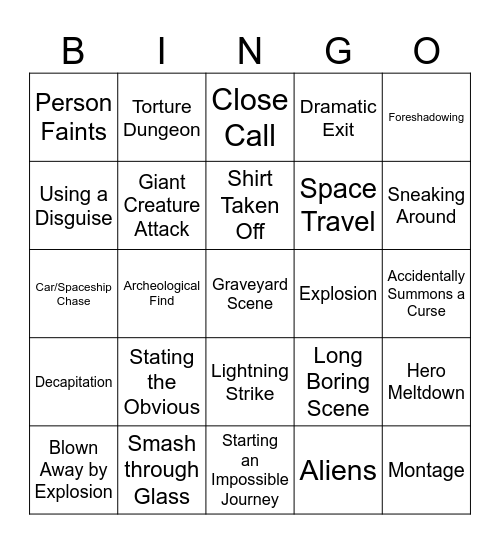 BINGOFLIX: Galaxy Quest (1999) Bingo Card