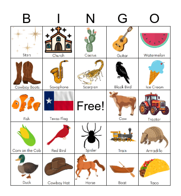 Trip to Texas! Bingo Card