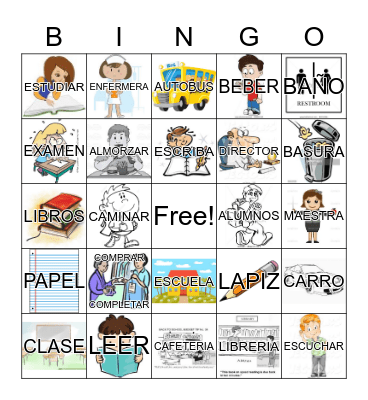 Spanish Bingo Card