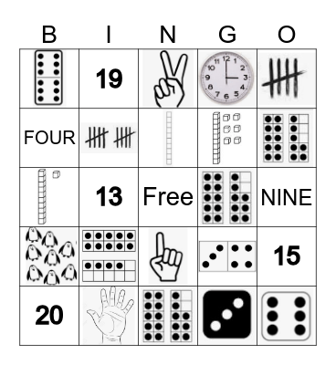 Number Bingo Card