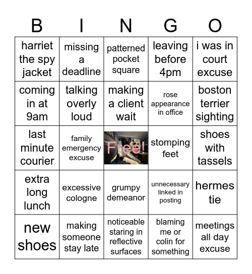 Darren Bingo Card