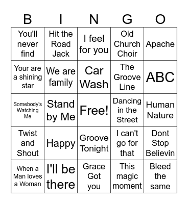 Epworth All Staff Music Bingo Card