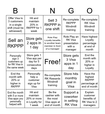 KPI Bingo Card