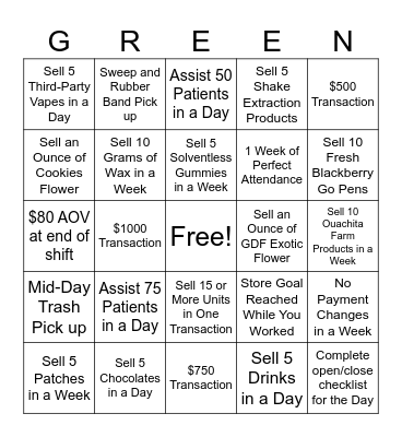 GDF BINGO Card