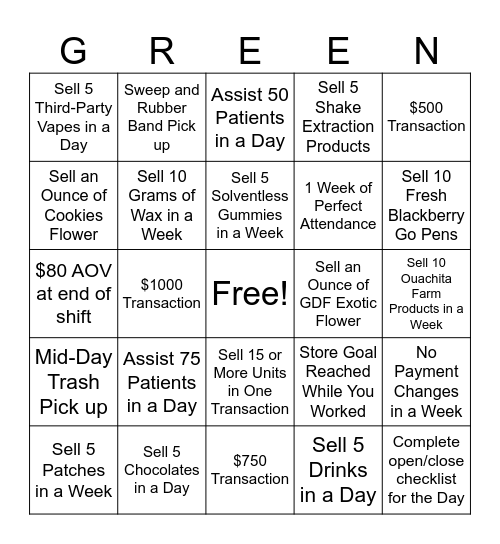 GDF BINGO Card