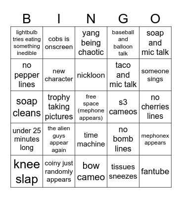 ii2 e16 bingo Card