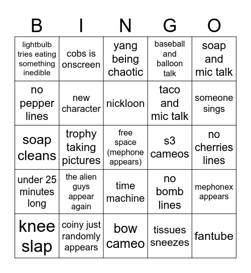 ii2 e16 bingo Card