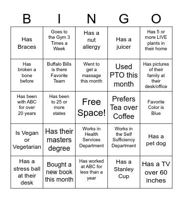 Recharge Refocus Revive DYCS Bingo Card