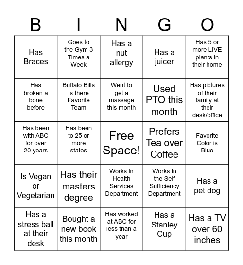 Recharge Refocus Revive DYCS Bingo Card