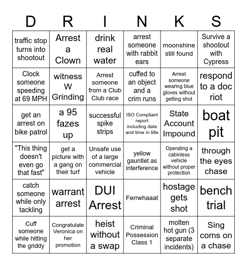 PD BINGO Card