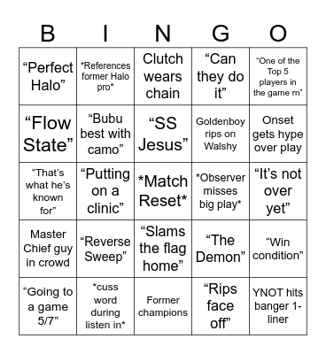 HCS Arlington 2024 Bingo Card