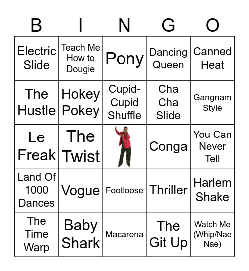 I GOTTA DANCE!! Bingo Card