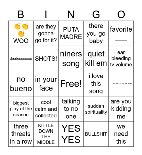 Niner Bingo Card