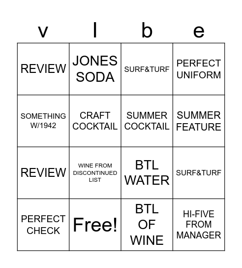 Payday Bingo Card