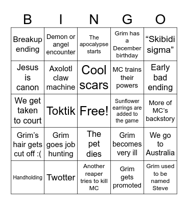 Beyond the Bet 2 Bingo Card