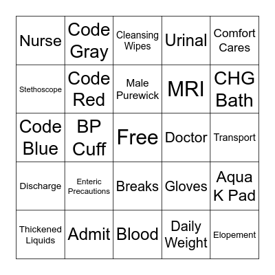 3 West Word Bingo! Bingo Card