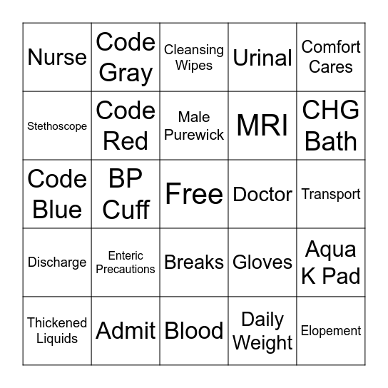 3 West Word Bingo! Bingo Card