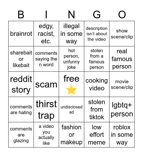 ultimate reels bingo Card