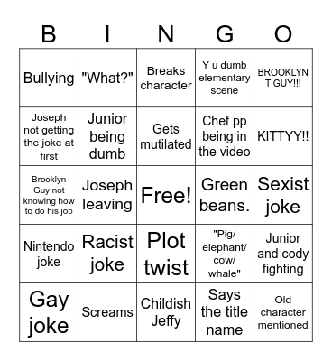 SML BINGO!! Bingo Card