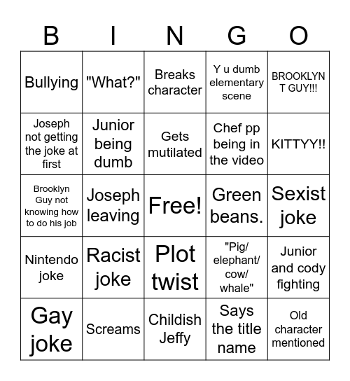 SML BINGO!! Bingo Card