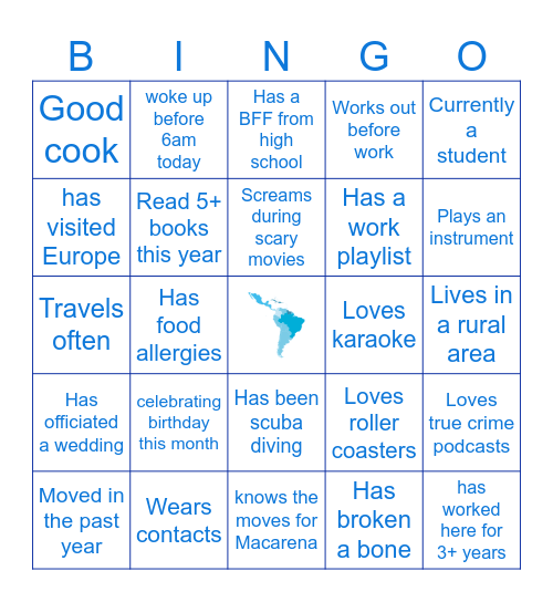 LATAM CSR Bingo! Bingo Card