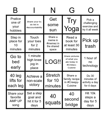 Haunted Bingo W3 Bingo Card