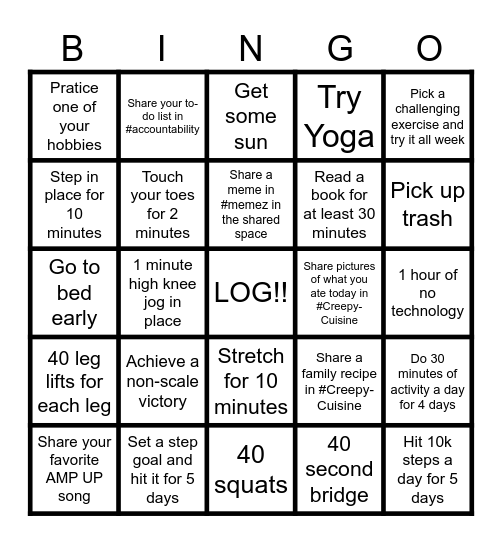 Haunted Bingo W3 Bingo Card