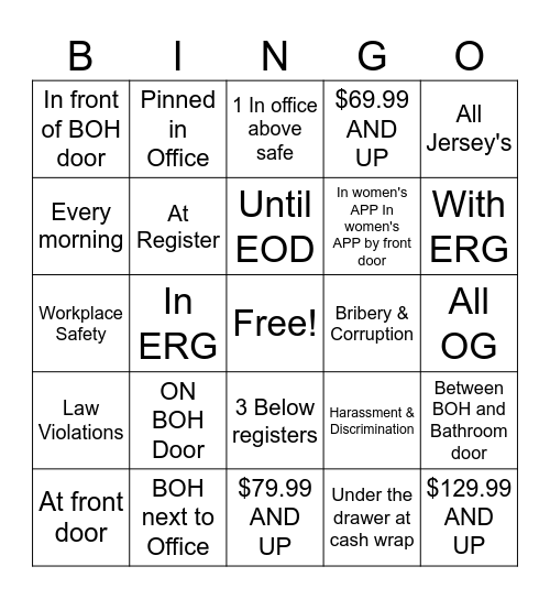 Bingo Card